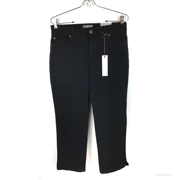 NWT CHICO’S 5 Pocket Crop Black Jeans Sz 0 $89! - Picture 4 of 8